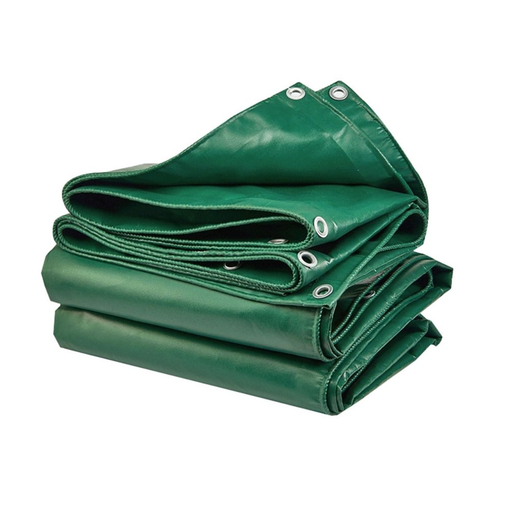 Waterproof Tarp 3 x 5.5 m, Green, Double-Coated with Eyelets