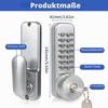 Mechanical Combination Lock, Waterproof Code Door Lock with Handle and Key Access view 2