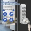 Mechanical Combination Lock, Waterproof Code Door Lock with Handle and Key Access view 3