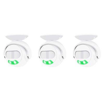 NineLeaf Indoor Motion Sensor with Sound, Door Chime, 95 dB, MP3, USB-C, Bidirectional Sensing, 3-Pack