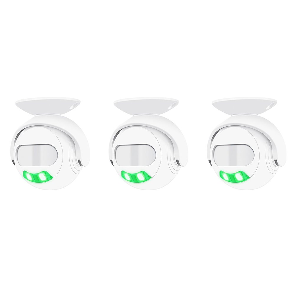 NineLeaf Indoor Motion Sensor with Sound, Door Chime, 95 dB, MP3, USB-C, Bidirectional Sensing, 3-Pack