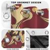 Havenix Retro Baroque Blackout Curtains, Red Blue Beige Ornament Design, 300 cm High, 2-Piece Set with Eyelets view 4