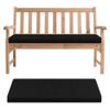 Washable Indoor/Outdoor Bench Cushion, Black, 110 x 30 x 5 cm view 1