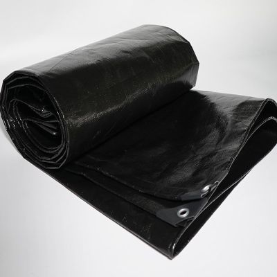 Waterproof Cover Tarp 300 x 310 cm, UV-Stabilized, Double-Coated, Black