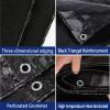 Waterproof Cover Tarp 300 x 310 cm, UV-Stabilized, Double-Coated, Black view 3