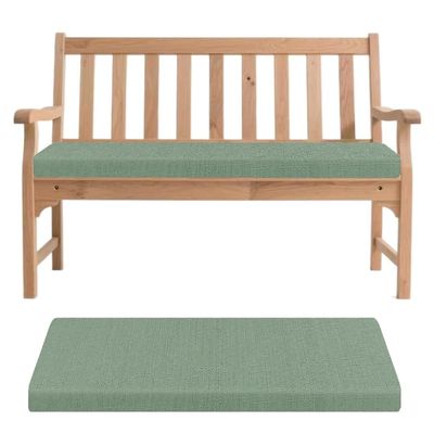 Generic Washable Bench Cushion, Green, 150 x 40 x 5 cm