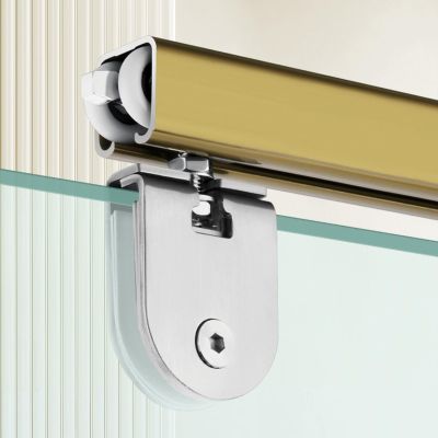 Smooth-Running Sliding Door Hardware for Glass Doors, Champagne, 140 cm