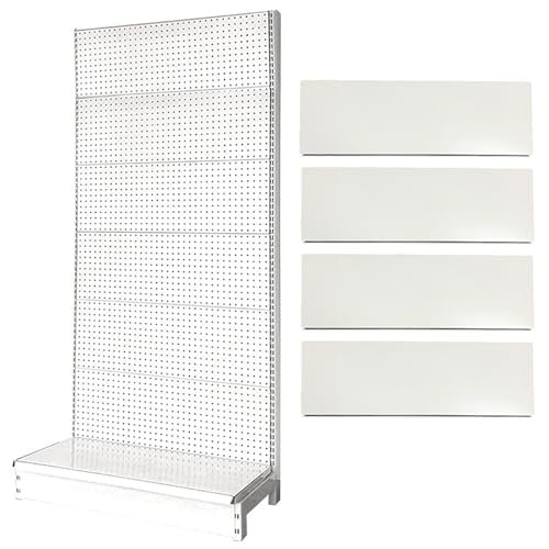 Retail Display Rack with 30 Hooks, 5-Tier Storage Shelf for Snacks, Beverages, and Confectionery