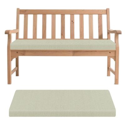 Bench Cushion 160 x 35 x 5 cm, Removable, Non-Slip, Off White