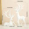 Resin Reindeer Figurines, Set of 2, Christmas Table Decor view 2
