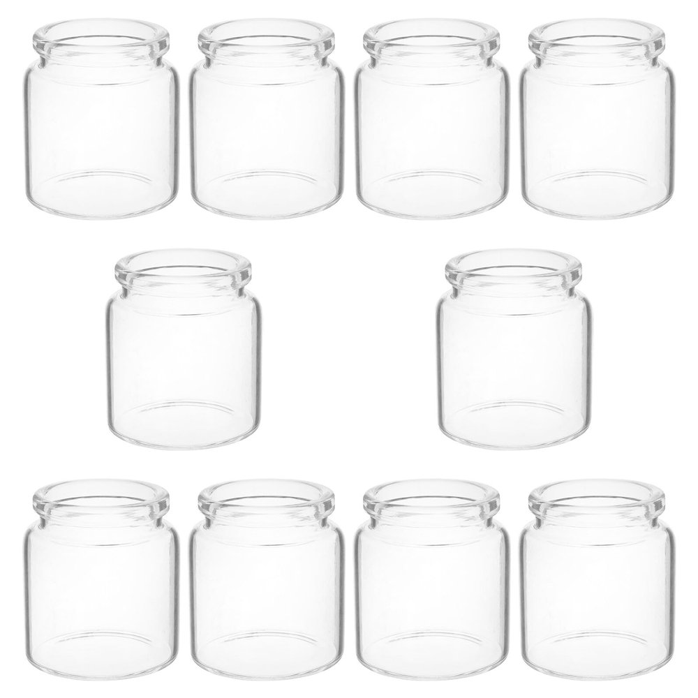 Anneome 10-Pack Small Clear Glass Vases and Propagation Jars for Succulents