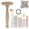 Darning Set for Sewing with Darning Mushroom, Needles and Ring view 1