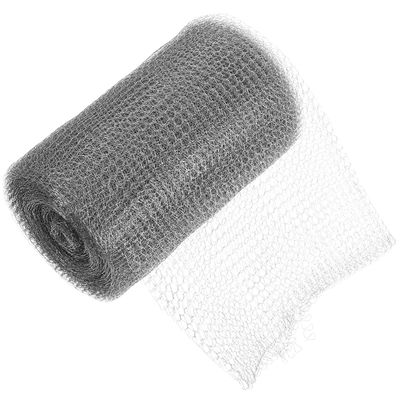 KOMBIUDA Stainless Steel Mesh for Plant Root Protection and Garden Pipe Filtration, Silver