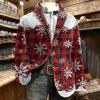 Duohropke Men's Corduroy Christmas Blazer Costume view 4