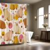 Watercolor Capybara Shower Curtain 180 x 180 cm view 3