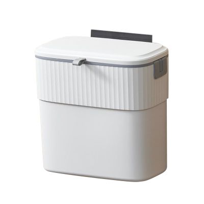 Yaztauho Trash Can with Lid, Wastebasket and Hanging Container