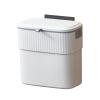 Yaztauho Trash Can with Lid, Wastebasket and Hanging Container view 1