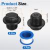 QUARKZMAN 6-Piece M16x1.5 Water Pipe Blind Plugs with Sealing Tape, Carbon Steel Hex Fittings, 21 x 16 mm, Silver view 2