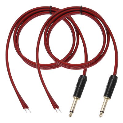 QUARKZMAN 2-Piece TS Mono Plug to Bare Wire, 3.3 ft/1 m, 14 AWG