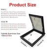 1-Piece Adjustable Aluminum Roof Access Hatch for Attic and Conservatory, 55 x 65 cm view 2