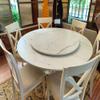 Lazy Susan Teak Wood, 85 cm, Rotating Serving Tray for Dining Table, 360° Turntable, Solid Wood Craftsmanship view 2