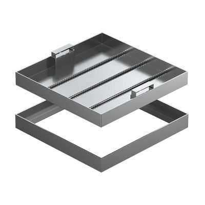 80 x 80 cm Stainless Steel Recessed Manhole Cover with Handle