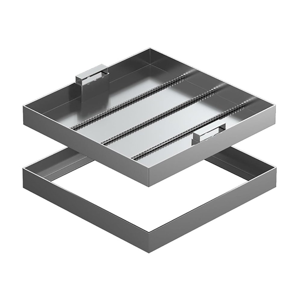 80 x 80 cm Stainless Steel Recessed Manhole Cover with Handle