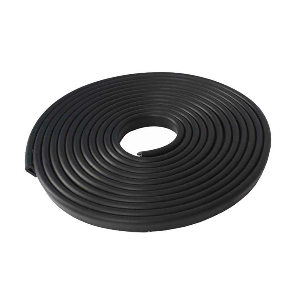 1 m U-Shaped Rubber Edge Trim, Black U-Channel Protector for Car Doors, Glass, Metal Panels (7 x 9 mm)