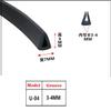 1 m U-Shaped Rubber Edge Trim, Black U-Channel Protector for Car Doors, Glass, Metal Panels (7 x 9 mm) view 2