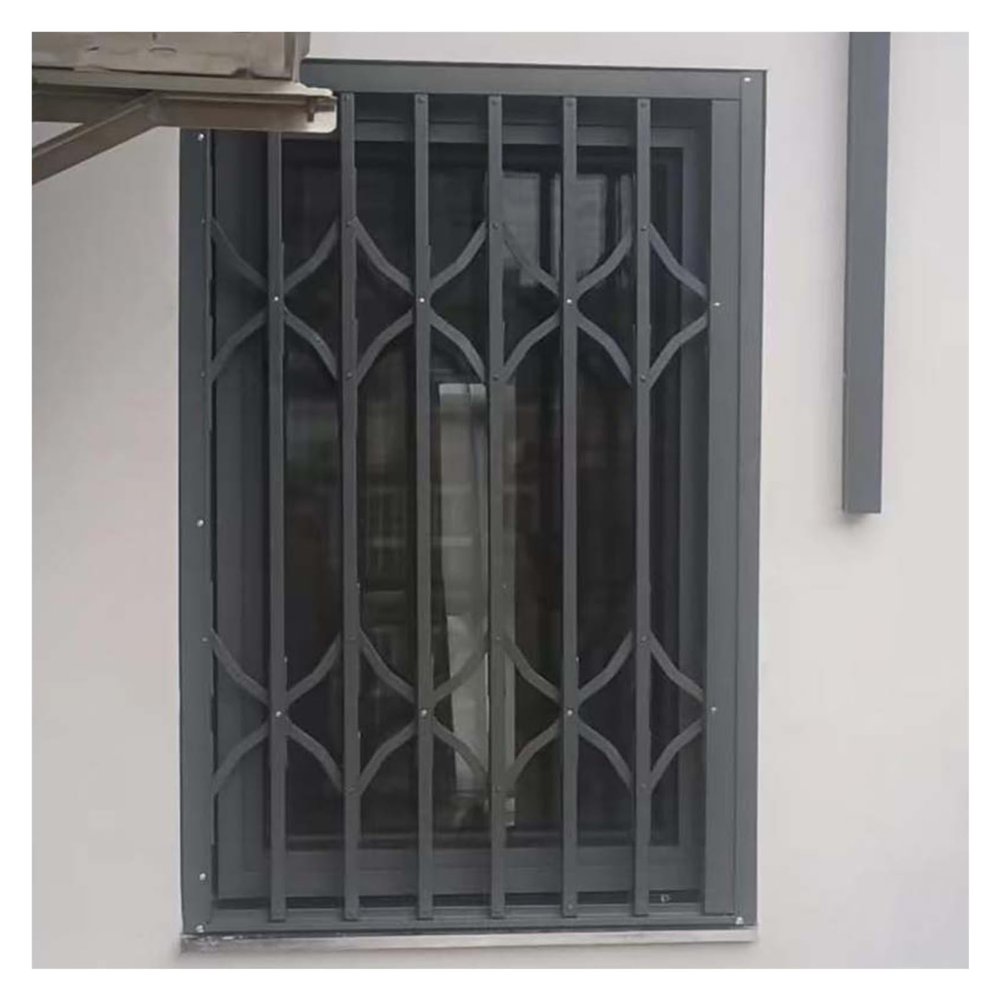 Foldable Window Safety Guard for Home, Customizable – Interior Safety Grille for Children and Pets, for Horizontal Sliding Windows (120 x 115 cm)