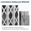 Foldable Window Safety Guard for Home, Customizable – Interior Safety Grille for Children and Pets, for Horizontal Sliding Windows (120 x 115 cm) view 4