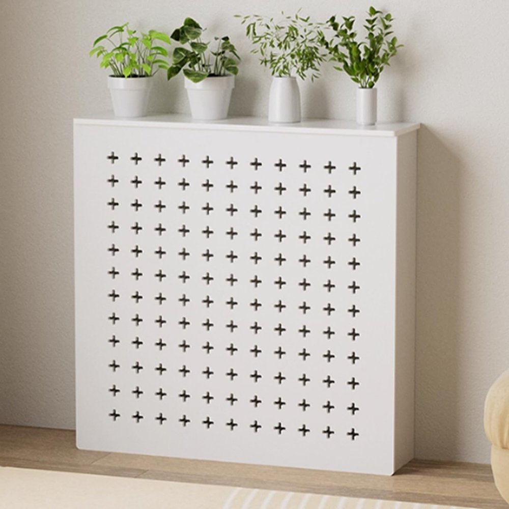 Decorative Radiator Cover with Steam Function and Shelf, 90 x 80 x 20 cm