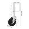 SEWACC Gate Roller with Easy Installation and Quiet Operation, Spring-Loaded Iron and Rubber Roller for Metal Swing Gates in Factory Environments view 2