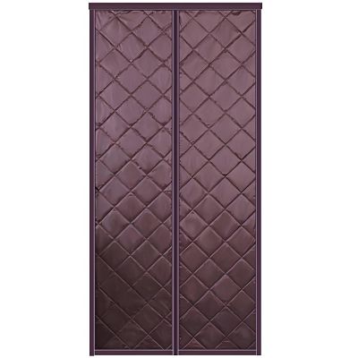 Magnetic Thermal Door Curtain, Brown, 105 × 205 cm
