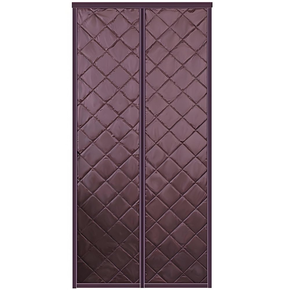 Magnetic Thermal Door Curtain, Brown, 105 × 205 cm
