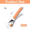 GVSS 2-Pack Stainless Steel Tongs, 16.8 cm, with Non-Slip Silicone Grip view 2