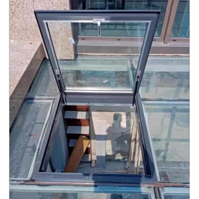 1-Piece Adjustable Roof Access Hatch, High-Strength Aluminum Alloy, 66 x 96.5 cm