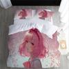 Japanese Anime Bedding Set 135 x 200 cm, 3-Piece Manga Girl Duvet Cover Set view 4