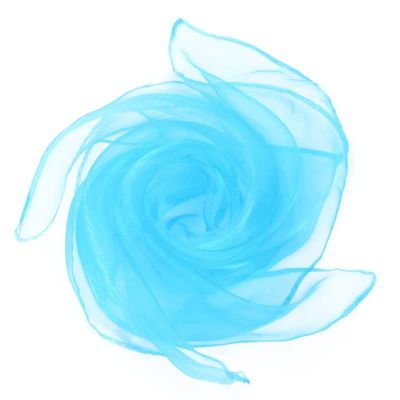 PTNKUIIY 25-Piece 60 x 60 cm Square Juggling Scarves, Sky Blue