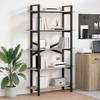 vidaXL 5-Tier Bookshelf 100 x 33.5 x 178 cm Engineered Wood view 2