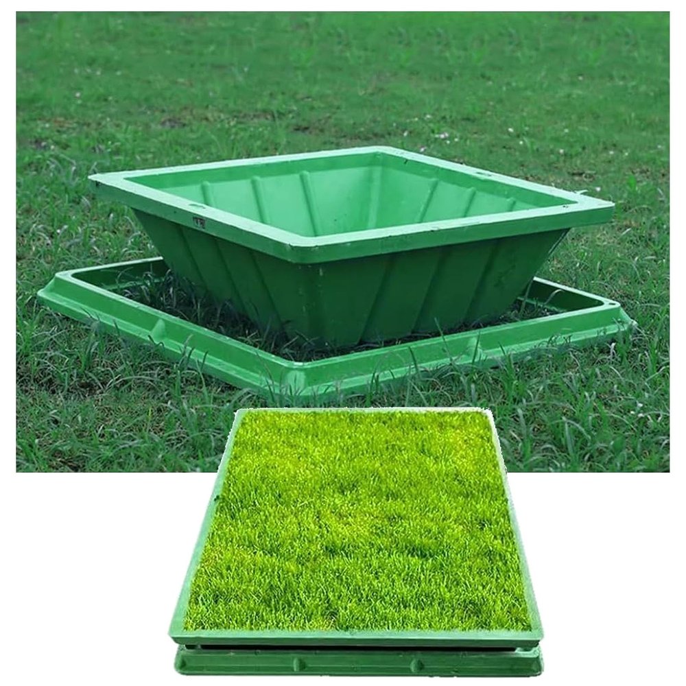 Heavy-Duty Septic Tank Cover and Ring with Pull Hook, 40 x 40 cm