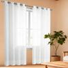 LIUJYUAN Sheer Curtain with Grommets, 200 x 330 cm, White view 1