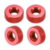 QUARKZMAN Aluminum Alloy Knurled Nuts M6 x 12 x 5 mm, Wine Red, 4-Pack view 1