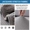 Stretch Jacquard Bar Stool Covers with Backrest, 1/2/4/6-Piece Sets view 3
