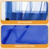 ZHIQXUE Sheer Curtains 660 x 165 cm, Light-Filtering Curtains with Grommets, Dark Blue view 3