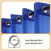 ZHIQXUE Sheer Curtains 660 x 165 cm, Light-Filtering Curtains with Grommets, Dark Blue view 4