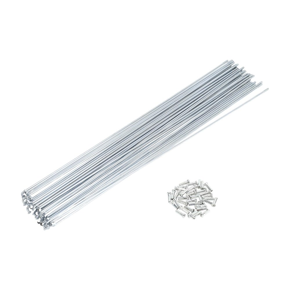 Yvxotrxnk 36-Piece 14G Bicycle Spokes & Nipples, 2.0 mm Galvanized Carbon Steel, 273–305 mm, Rust (283 mm)