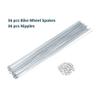 Yvxotrxnk 36-Piece 14G Bicycle Spokes & Nipples, 2.0 mm Galvanized Carbon Steel, 273–305 mm, Rust (283 mm) view 2