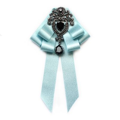 COSDREAMER Renaissance Jabot Tie for Men, Victorian Bow Tie for Halloween and Wedding Costumes, Shiny Sky Blue, One Size