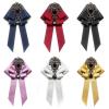 COSDREAMER Renaissance Jabot Tie for Men, Victorian Bow Tie for Halloween and Wedding Costumes, Shiny Sky Blue, One Size view 3